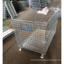 Collapsible Wire Bin Steel Storage Bin Mesh Pallet Bins Wire Mesh Bins